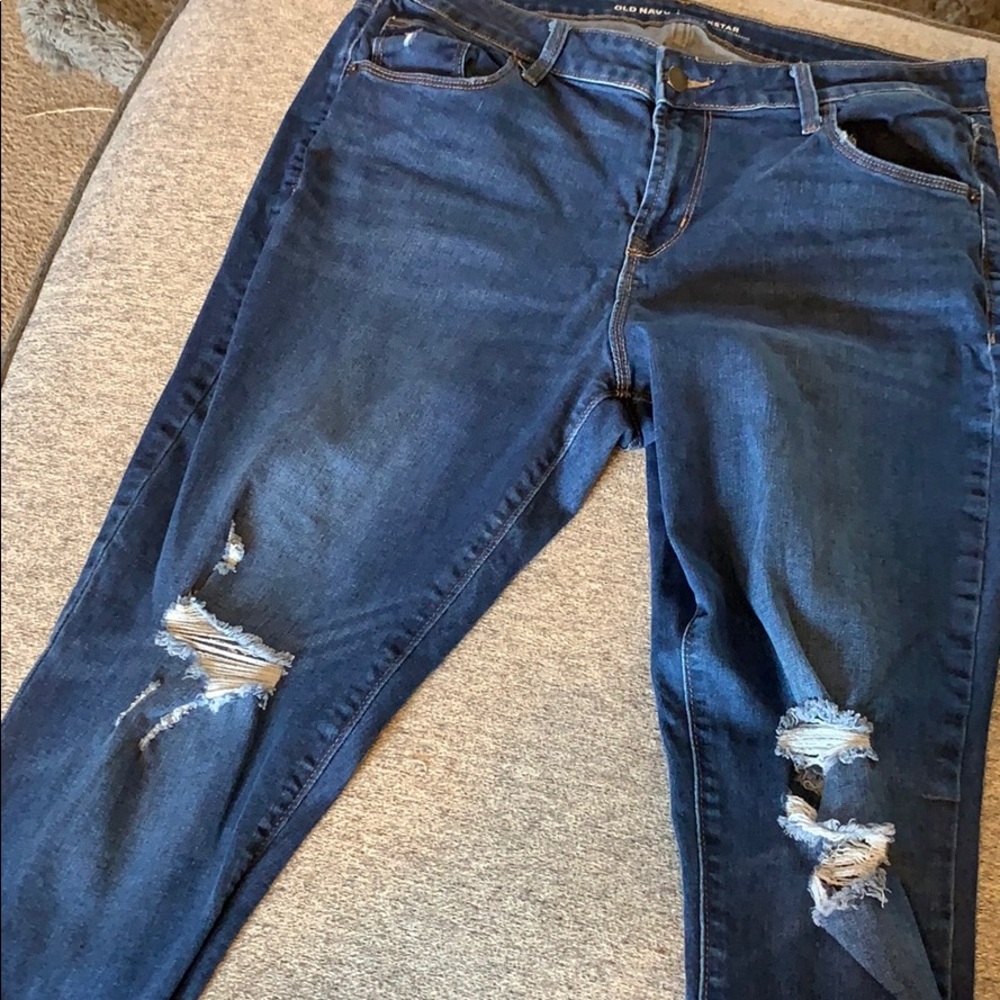 Mid rise rockstar skinny jeans